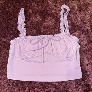 Purple Cropped Tank Blouse